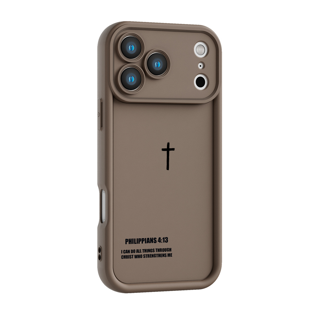 Philippians 4:13 iPhone Case - Christian Protective Cover With Cross