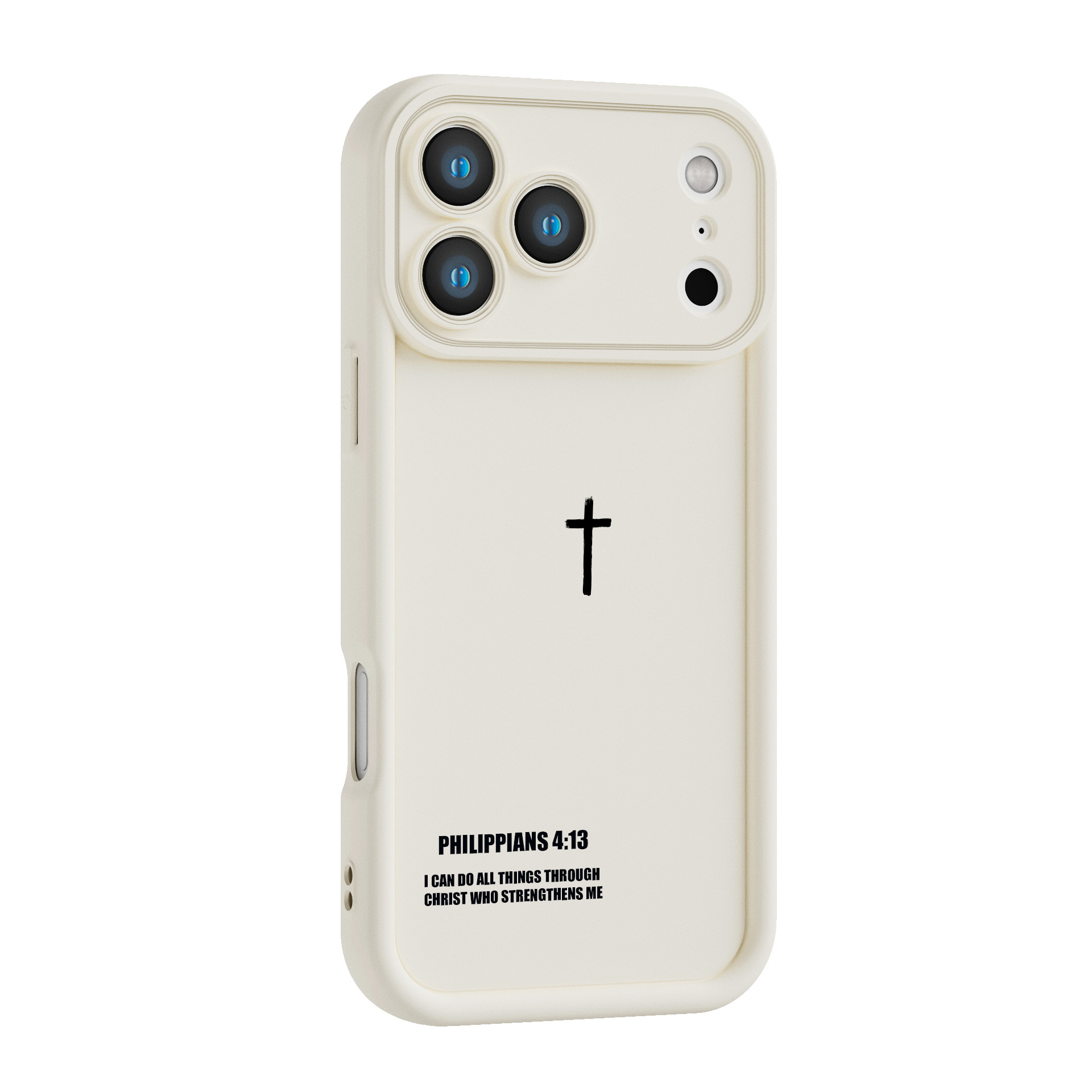 Philippians 4:13 iPhone Case - Christian Protective Cover With Cross