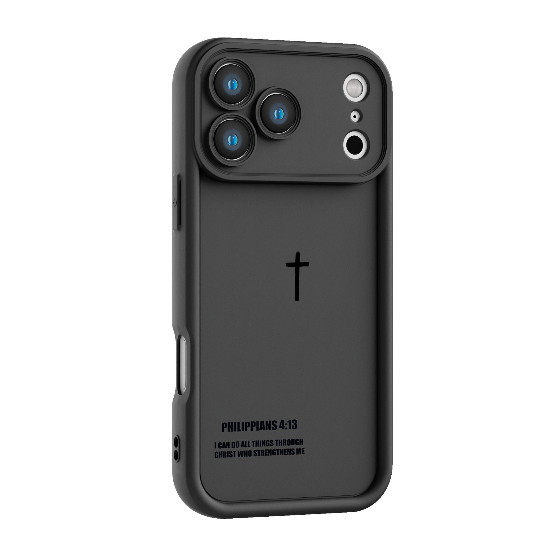 Philippians 4:13 iPhone Case - Christian Protective Cover With Cross