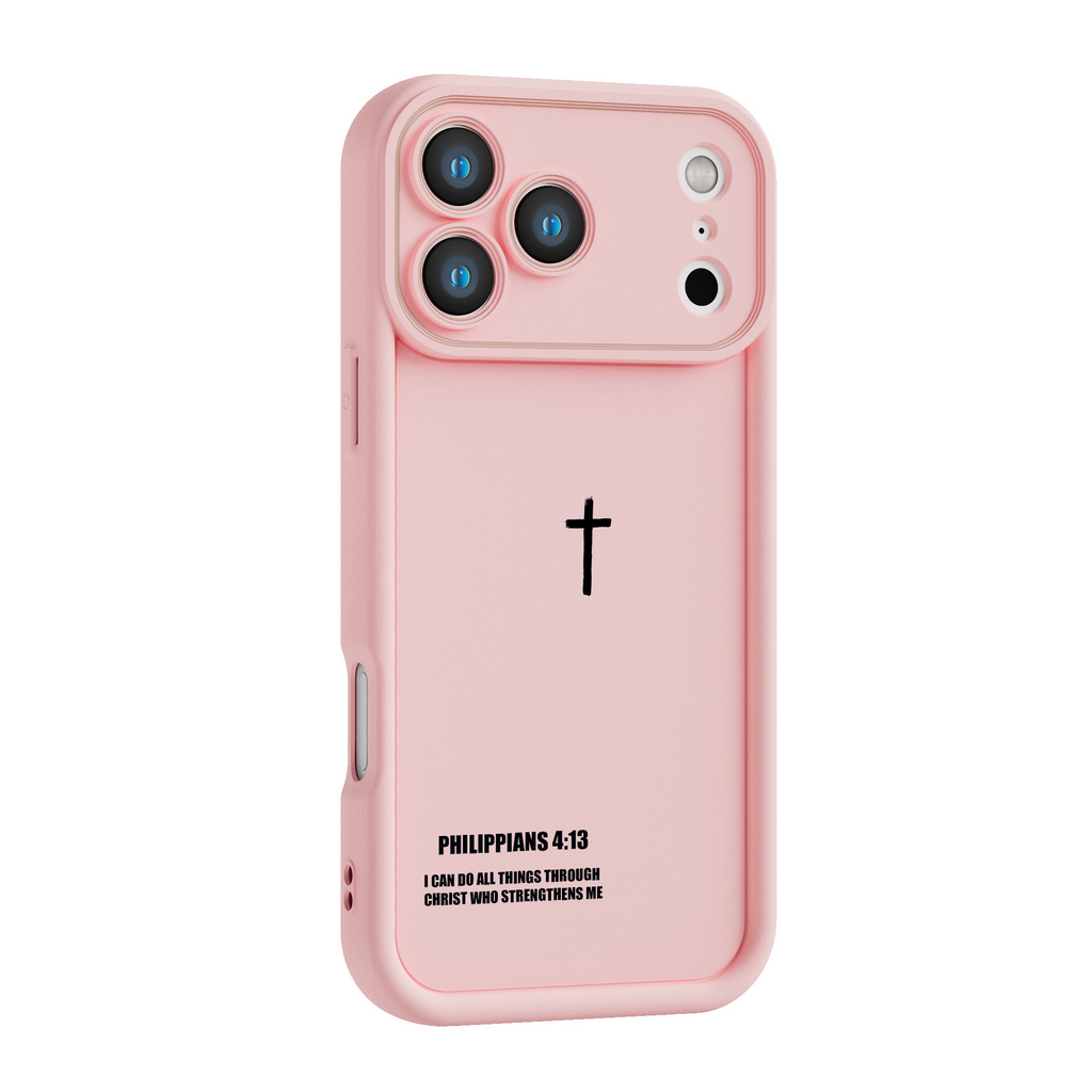 Philippians 4:13 iPhone Case - Christian Protective Cover With Cross